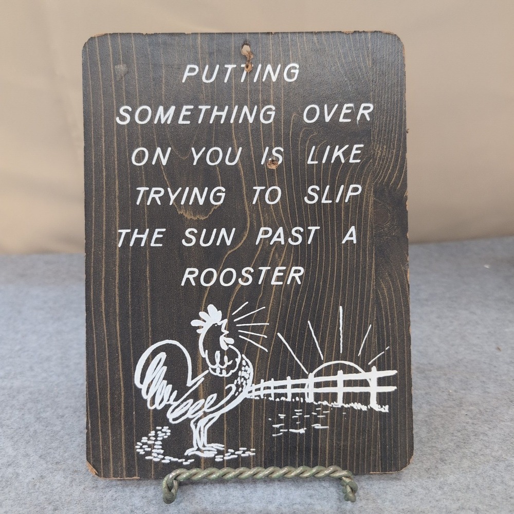 VTG 1968-73 Pressboard KMart Wall Sign Plaque "Pulling Something Over On You..."
